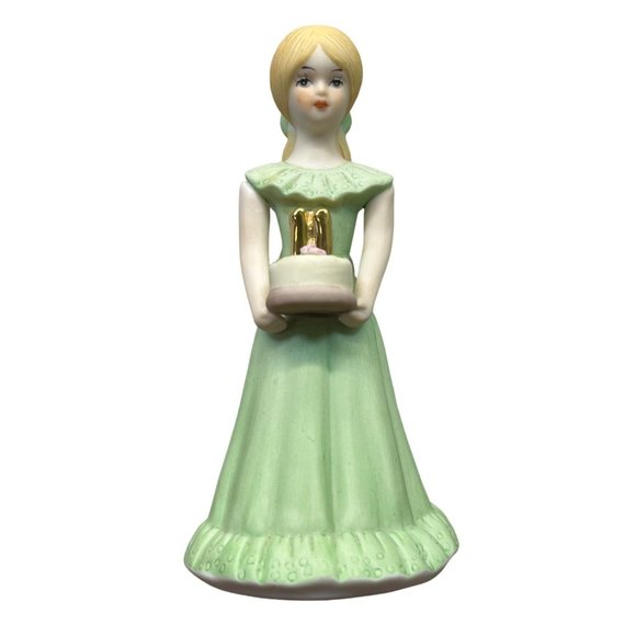 Growing Up Birthday Girls Age 11 Porcelain Blonde Figurine 1981 Enesco - Picture 8 of 8